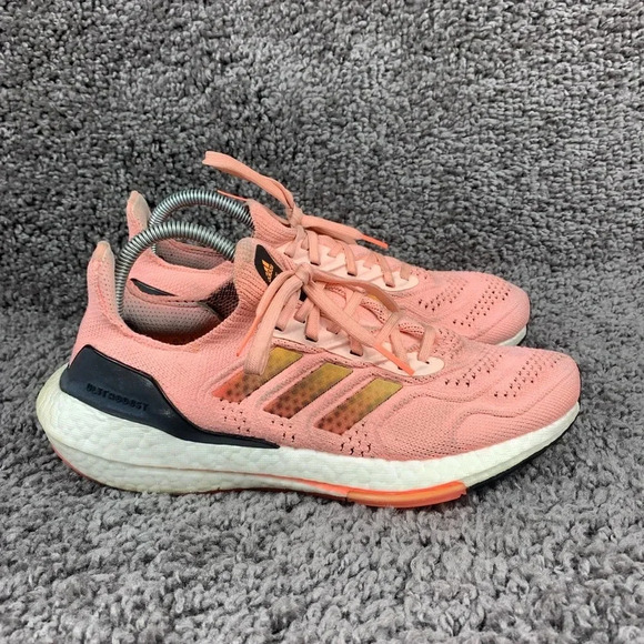 UltraBoost 22 Heat.RDY Womens Size 8.5 Coral Flash Orange Pink Running Shoes - Picture 3 of 8